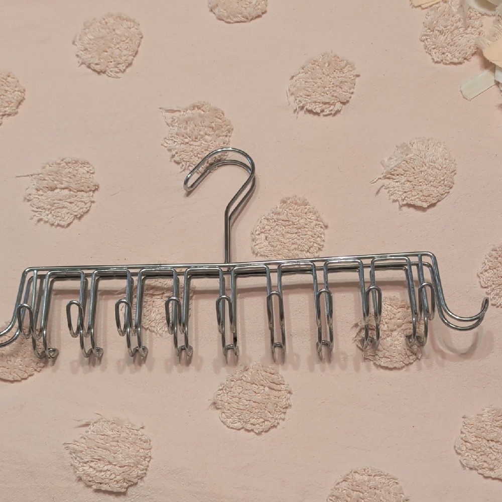 Silver Metal Hanger with Hooks